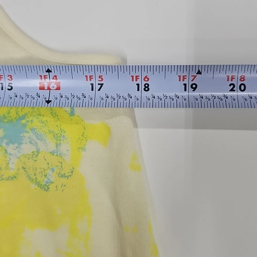 Vintage 2000's Free People Tank Top, Cream Yellow Floral, Size Medium NEW - Picture 8 of 10